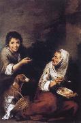 Bartolome Esteban Murillo Boys laugh at woman oil painting